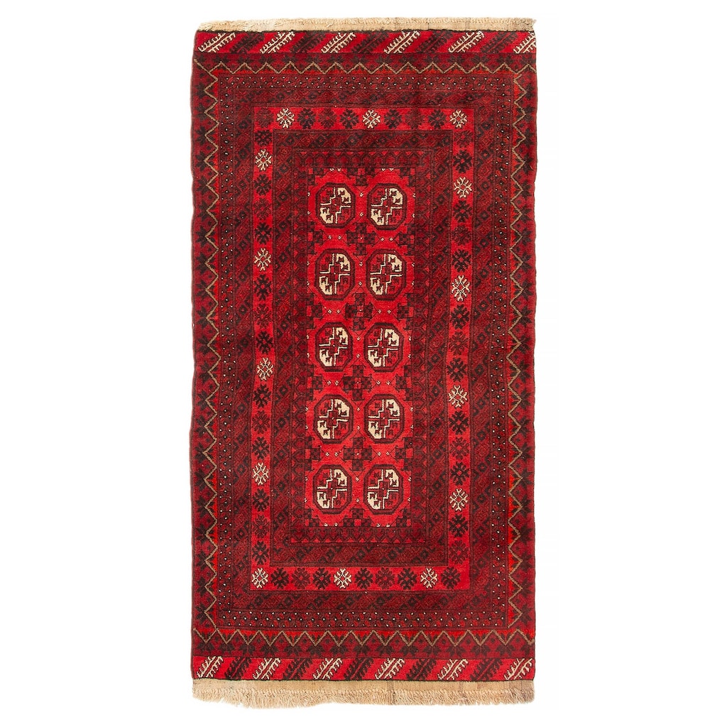 ECARPETGALLERY Hand-knotted Khal Mohammadi Red Wool Rug - 3'5 x 6'6