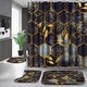 preview thumbnail 1 of 29, 4 Pcs Bathroom Shower Curtain Set,Bathroom Sets with Rugs