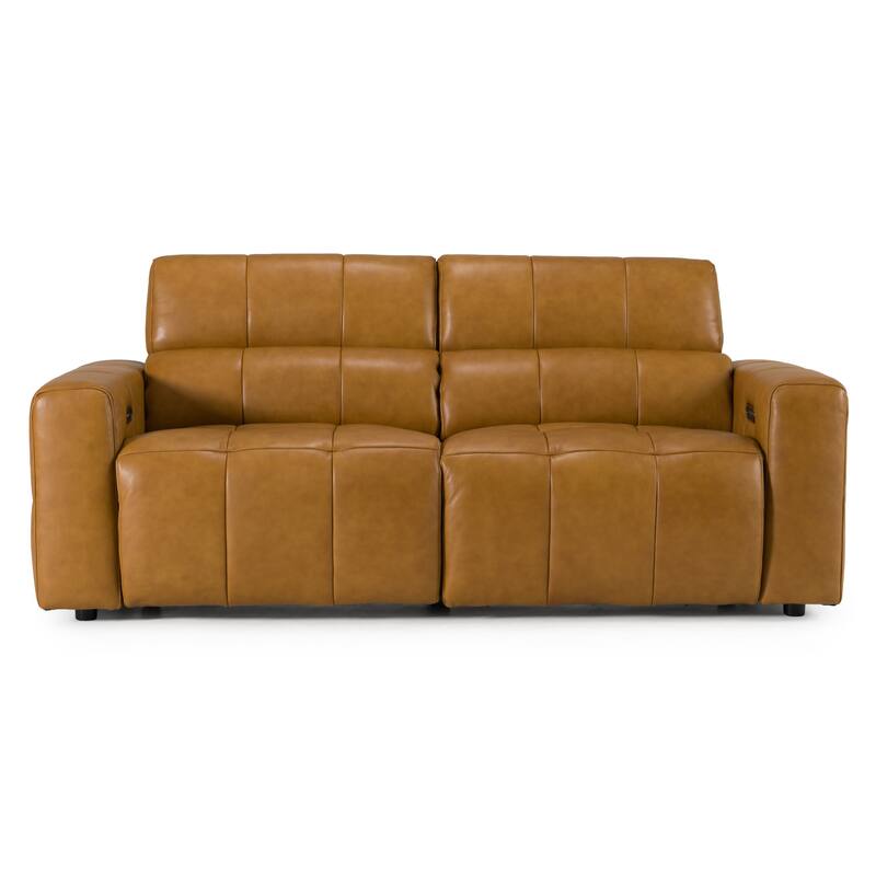 Divani Casa Chevak Modern Brown Leather Sofa w/ 2 Recliners