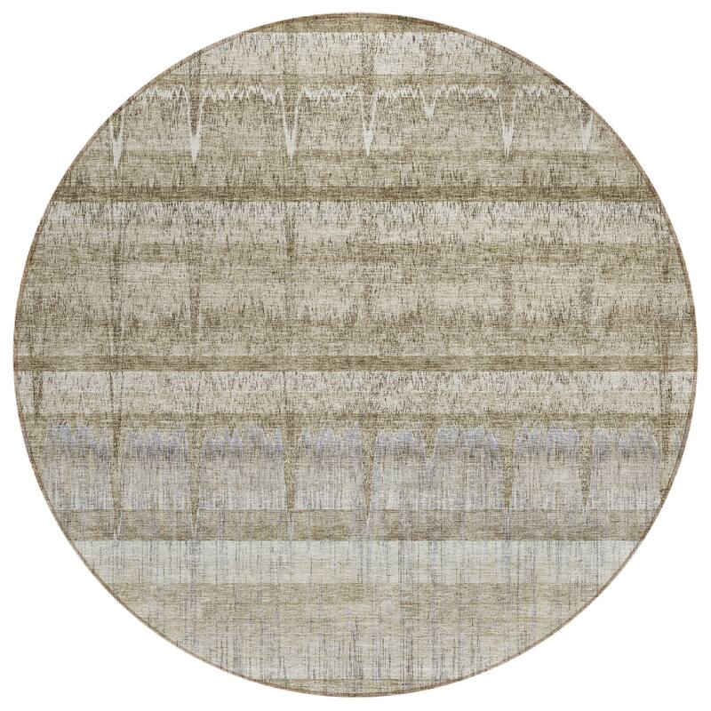 HomeRoots Striped Transitional Rectangle Outdoor Rug