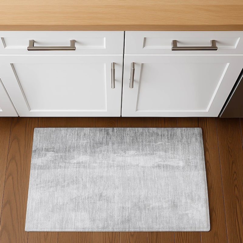 Premium Washable Super Soft Modern Watercolor Mayfield Rug - 1'8" x 2'6" - Gray