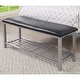 preview thumbnail 7 of 11, Porch & Den Sexton Modern Steel Faux Leather Button Tufted Kid Platform Bed with Bench