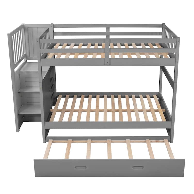 Full over Full Bunk Bed with Twin Size Trundle