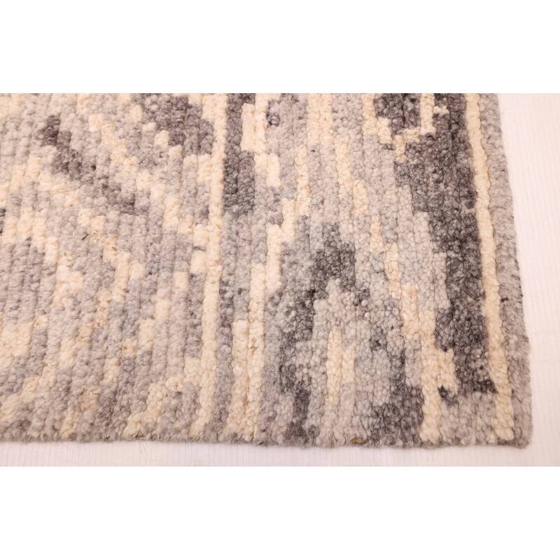 ECARPETGALLERY Hand-knotted Tangier Grey Wool Rug - 5'5 x 7'7