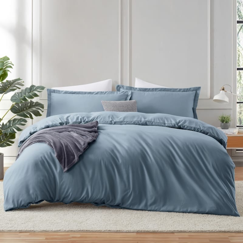 Emperyan 3 Piece Duvet Cover Sets, Soft Double Brushed Duvet Covers with Button Closure