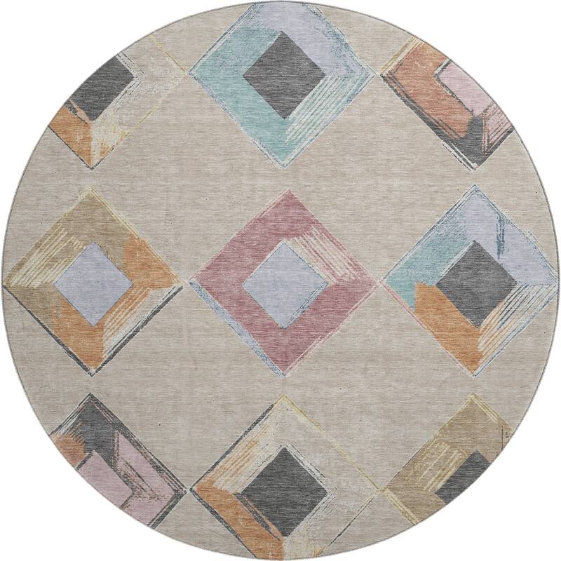 Premium Washable Super Soft Modern Diamond Mayfield Rug