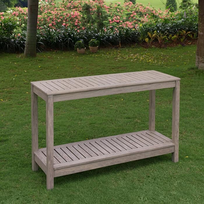 Cambridge Casual Lincoln Outdoor Console Table - Weathered Gray