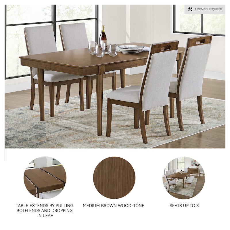 Signature Design by Ashley Lyncott Brown Dining Extension Table - 42" W x 92" D x 30.25" H