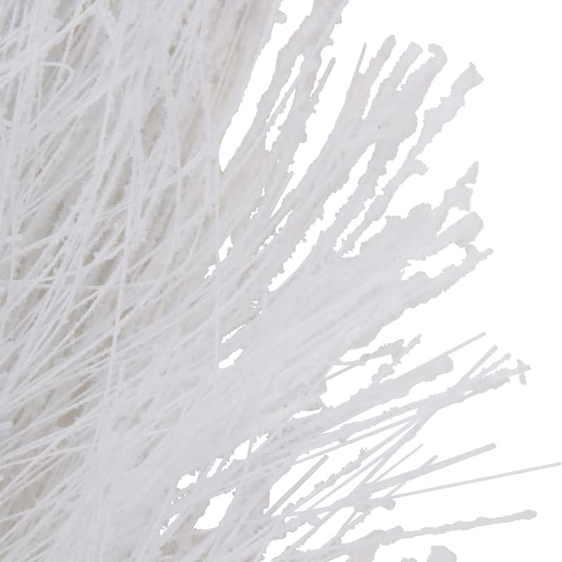 6' x 10" White Flocked Artificial Christmas Garland with Pine Cones Unlit