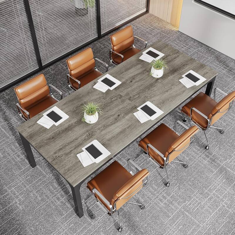 78.74" Large Rectangle Conference Table/Desk, Modern Seminar Meeting Table, Business Tables for Boardroom & Office