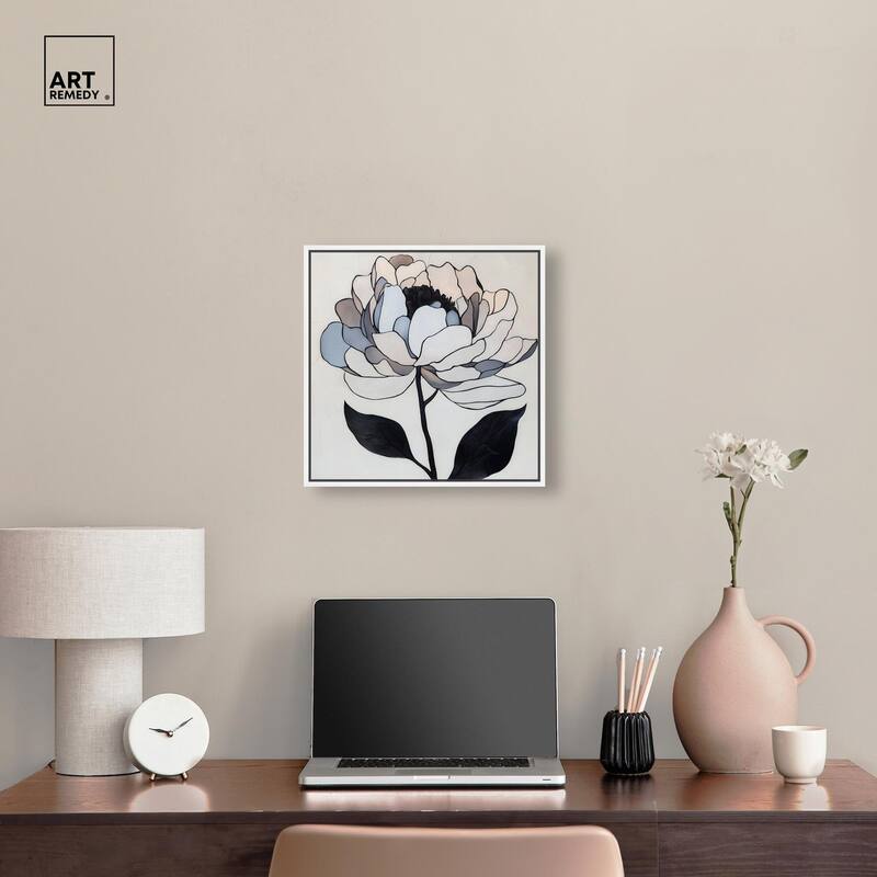Gray Scale Flower II Canvas by Art Remedy