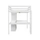 preview thumbnail 8 of 21, Artsy Full Size Loft Wood Bed with Desk, Storage shelves and Drawers, Built-in Ladder, Ample Space Storage