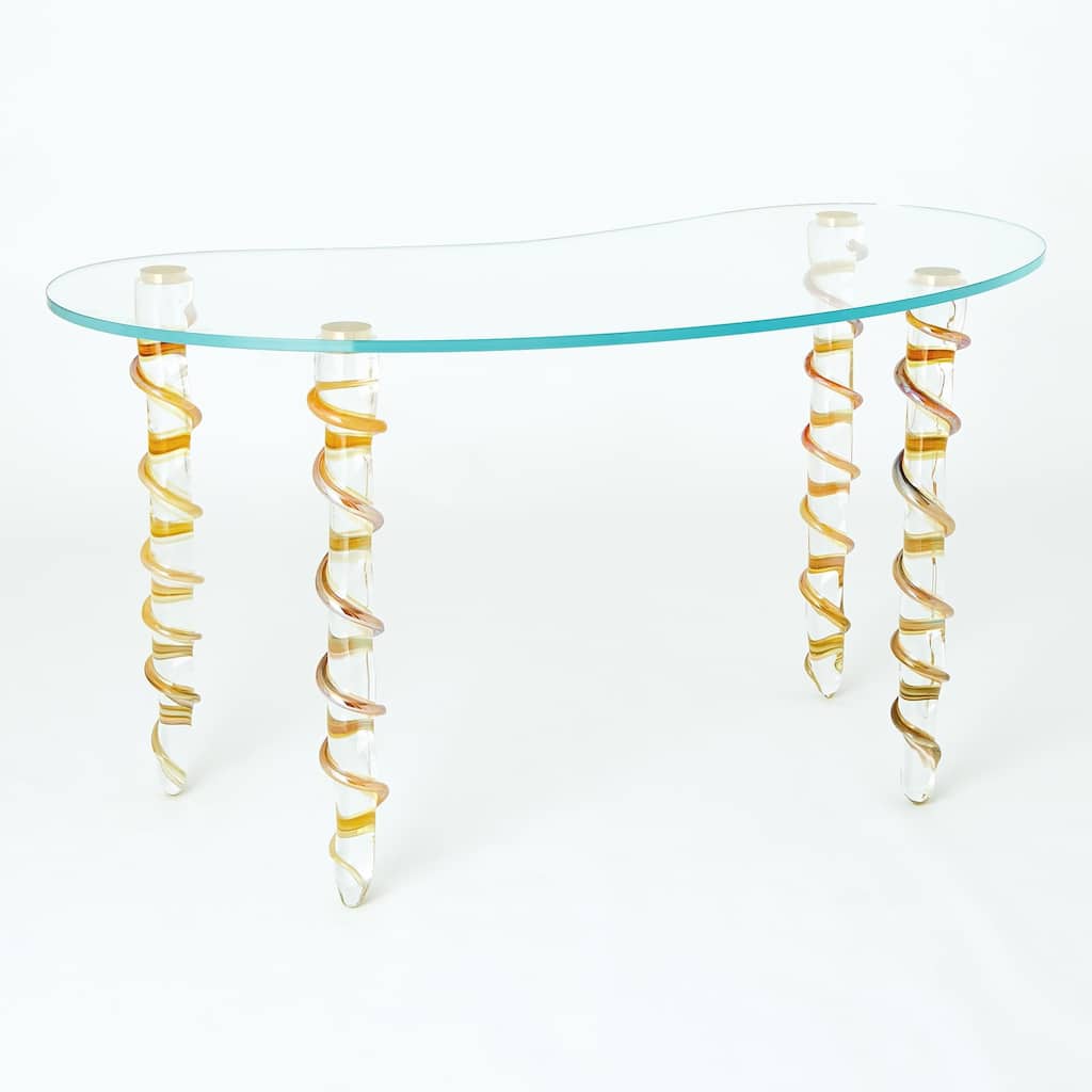 Kidney Glass Vanity/Desk