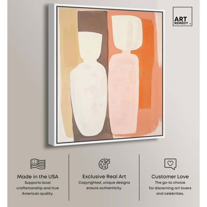 Pink Meets Clay I Canvas by Art Remedy