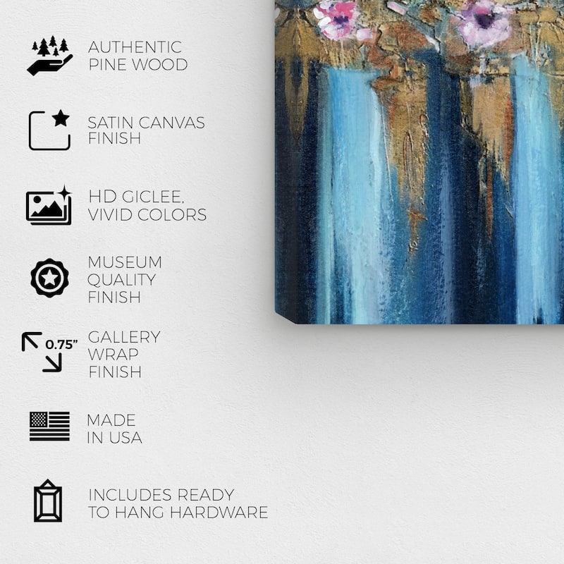 Wynwood Studio Canvas Floral and Botanical Never ending blooms Pink and Light Pink Modern & Contemporary Wall Art Canvas Print
