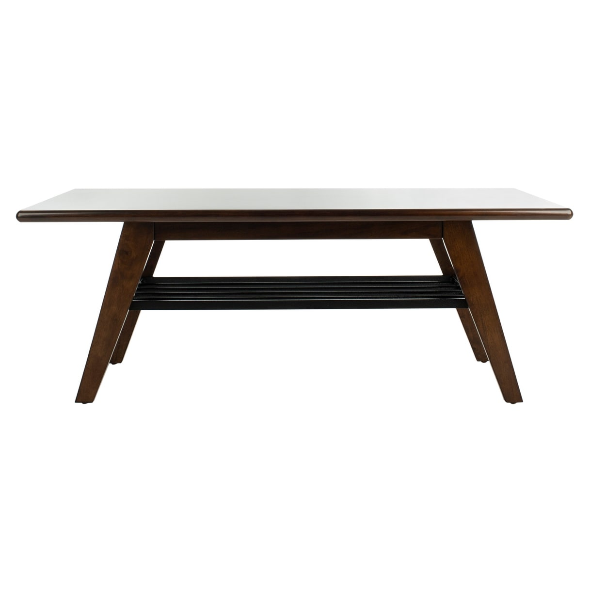 SAFAVIEH Felicie Modern Engineered Wood Coffee Table, 47-Inch, Walnut - 47Wx24Dx18H