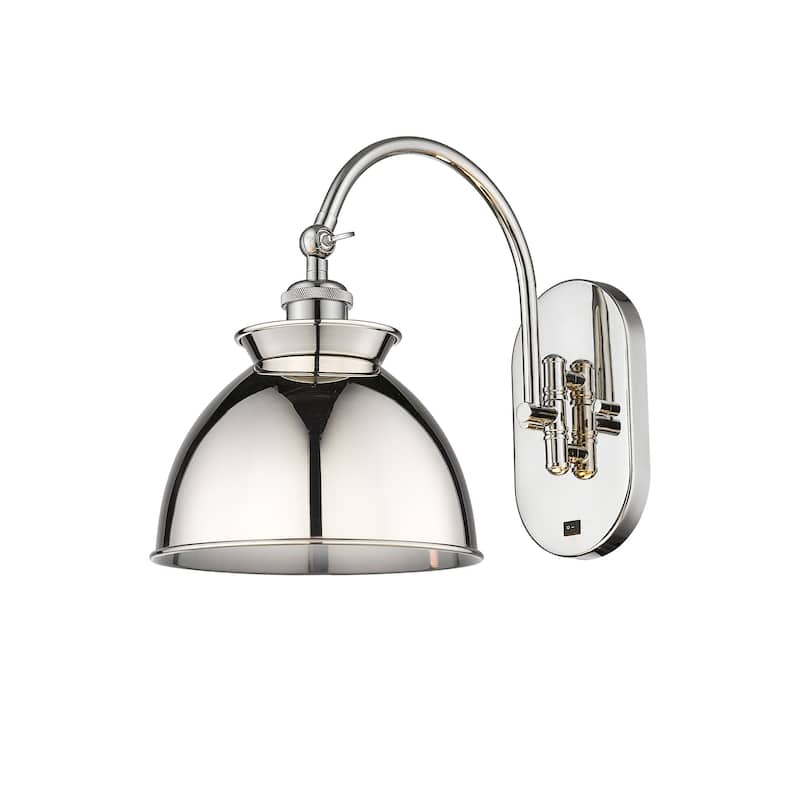 Innovations Lighting 518-1W-13-9 Adirondack Sconce Adirondack 13" Tall - Polished Nickel