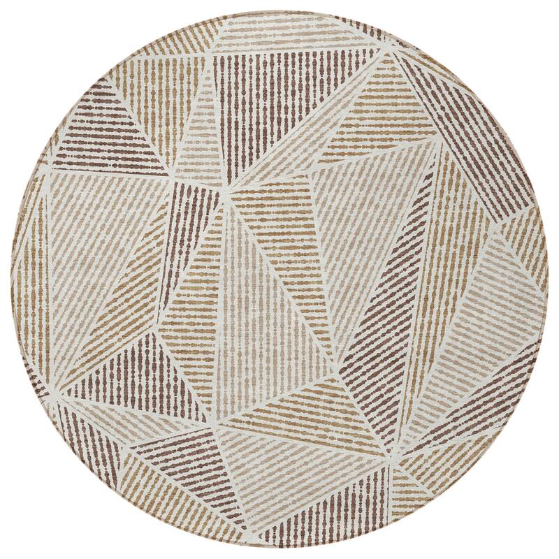 HomeRoots Geometric Transitional Rectangle Outdoor Rug