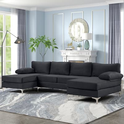 Luxurious U-Shaped Mid Century Modern Sectional Sofa