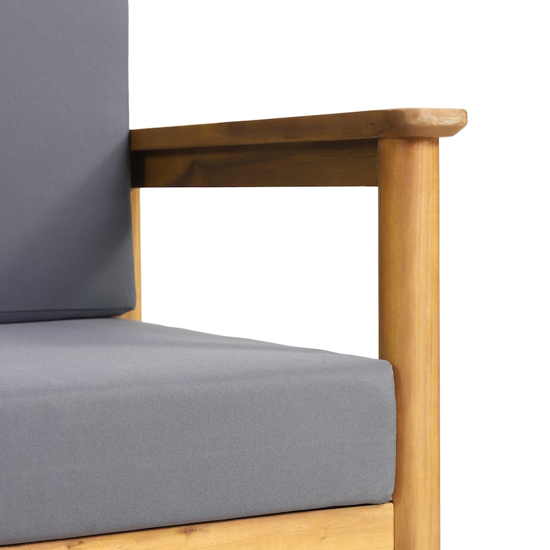 Magnolia Outdoor Acacia Wood Loveseat by Christopher Knight Home - 52.75" W x 27.00" D x 25.50" H