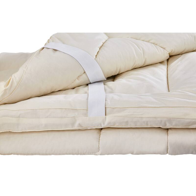 Sleep & Beyond myTopper Washable Wool Mattress Topper - Off-white