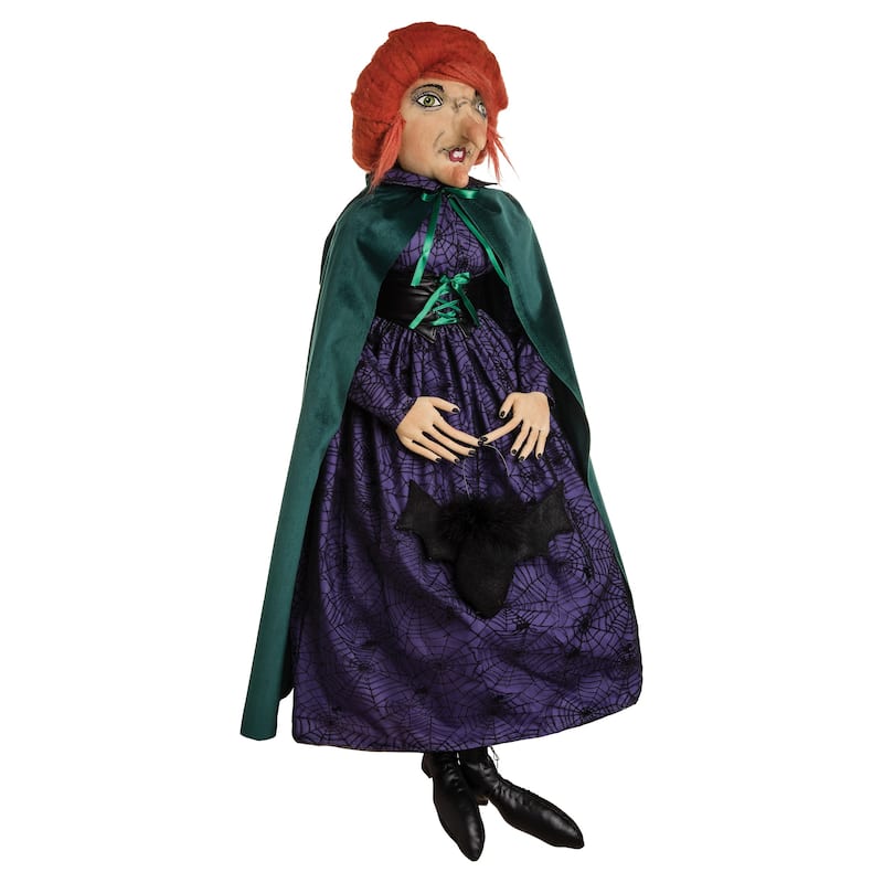 Endora Carnival Witch Joe Spencer Gathered Traditions Art Doll - Purple - 40"