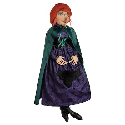 Endora Carnival Witch Joe Spencer Gathered Traditions Art Doll - Purple - 40"