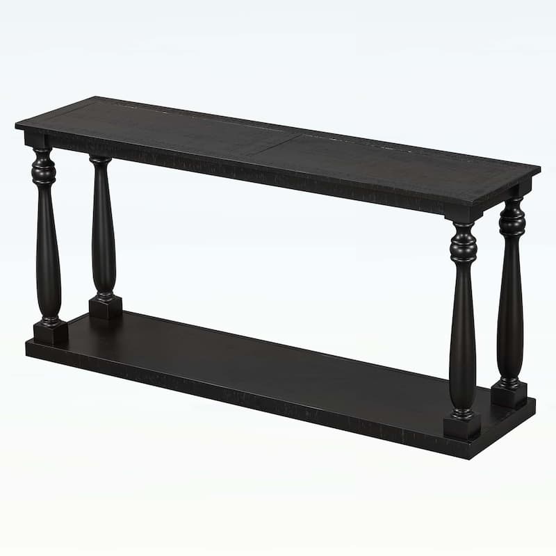 Console Table with Bottom Shelf and Four Vase Legs,for Entryway,Hallway,Living Room,Bedroom