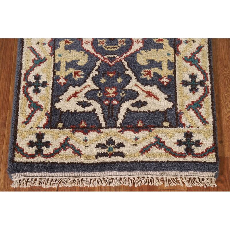 All-Over Indian Oushak Rug Hand-Knotted Wool Carpet - 2'0"x 3'0"