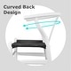 preview thumbnail 44 of 47, Woven Wood Armchair with Arms Open Y Back Mid Century Modern Office Dining Chairs Black Seat Kitchen Bedroom Organic Rattan