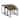 Set of 3 Mango Wood Nesting Tables with Black Metal Frame Base