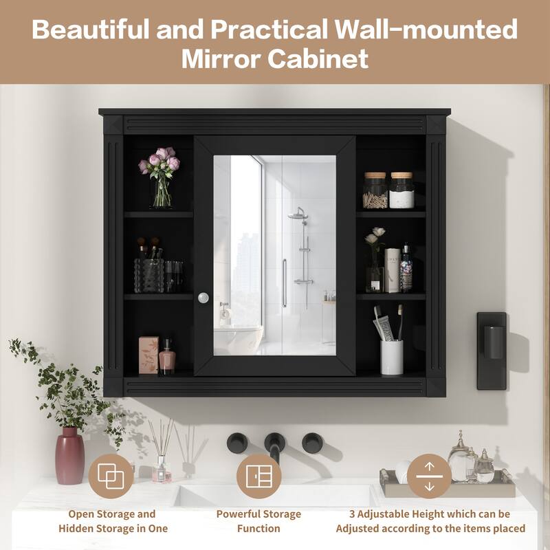35'' x 28'' Wall Mounted Bathroom Medicine Cabinet - 35" x 7" x 29"