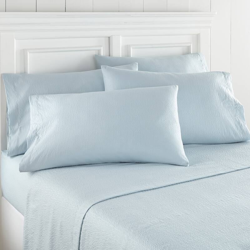 Seersucker Sheet Set - Cal King - Powder Blue