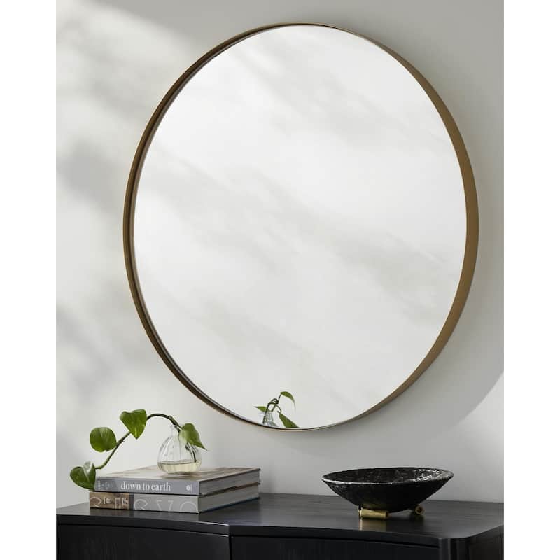 Livabliss Carbondale Modern Accent Mirror - Gold - 32"H x 32"W x 2"D