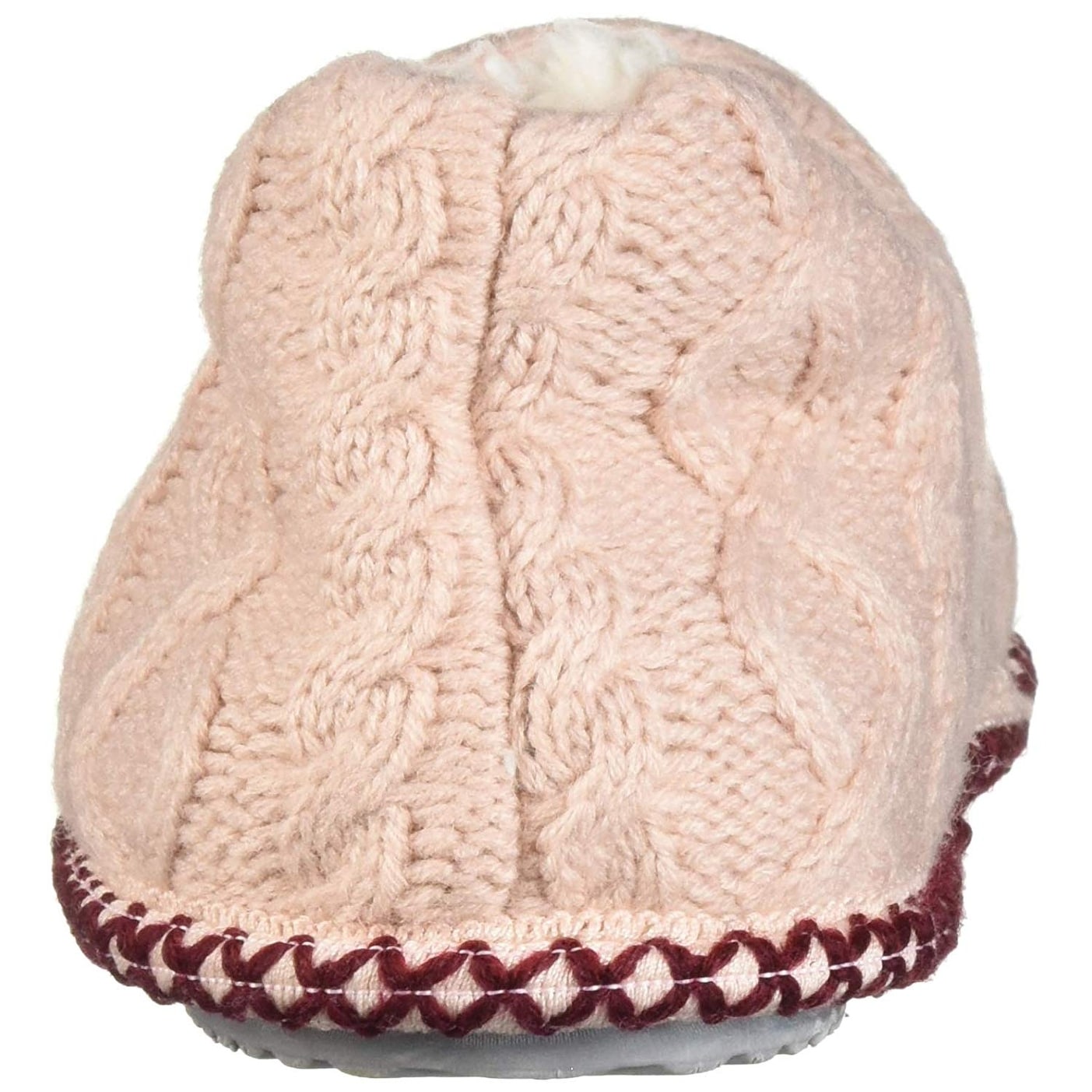 dearfoams cable knit bootie slippers