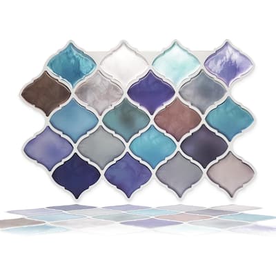 Walplus Arabesque Jewel Peel and Stick Backsplash Tile Stickers Mosaics