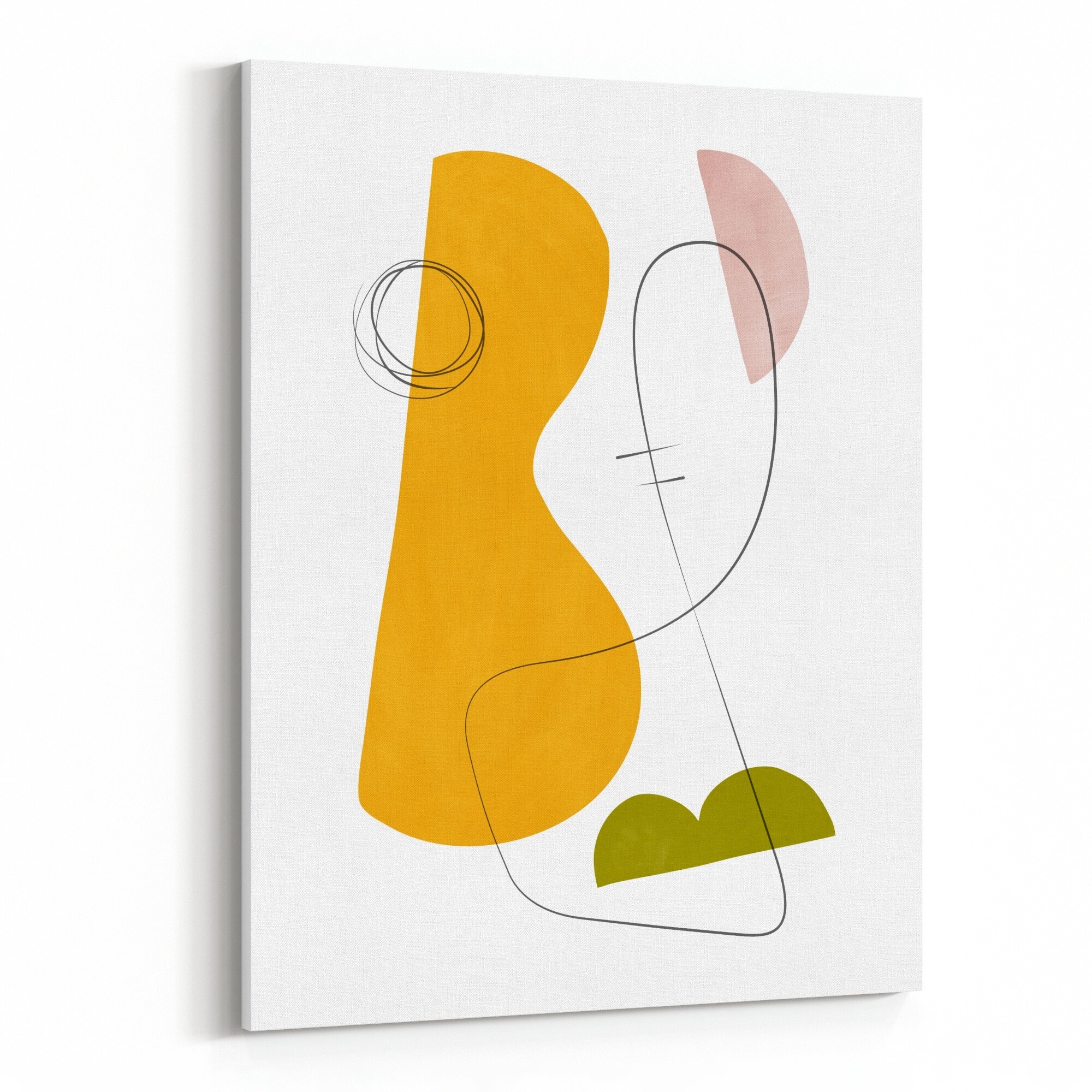 Shop Abstract Mid Century Modern Shapes Canvas Wall Art Print