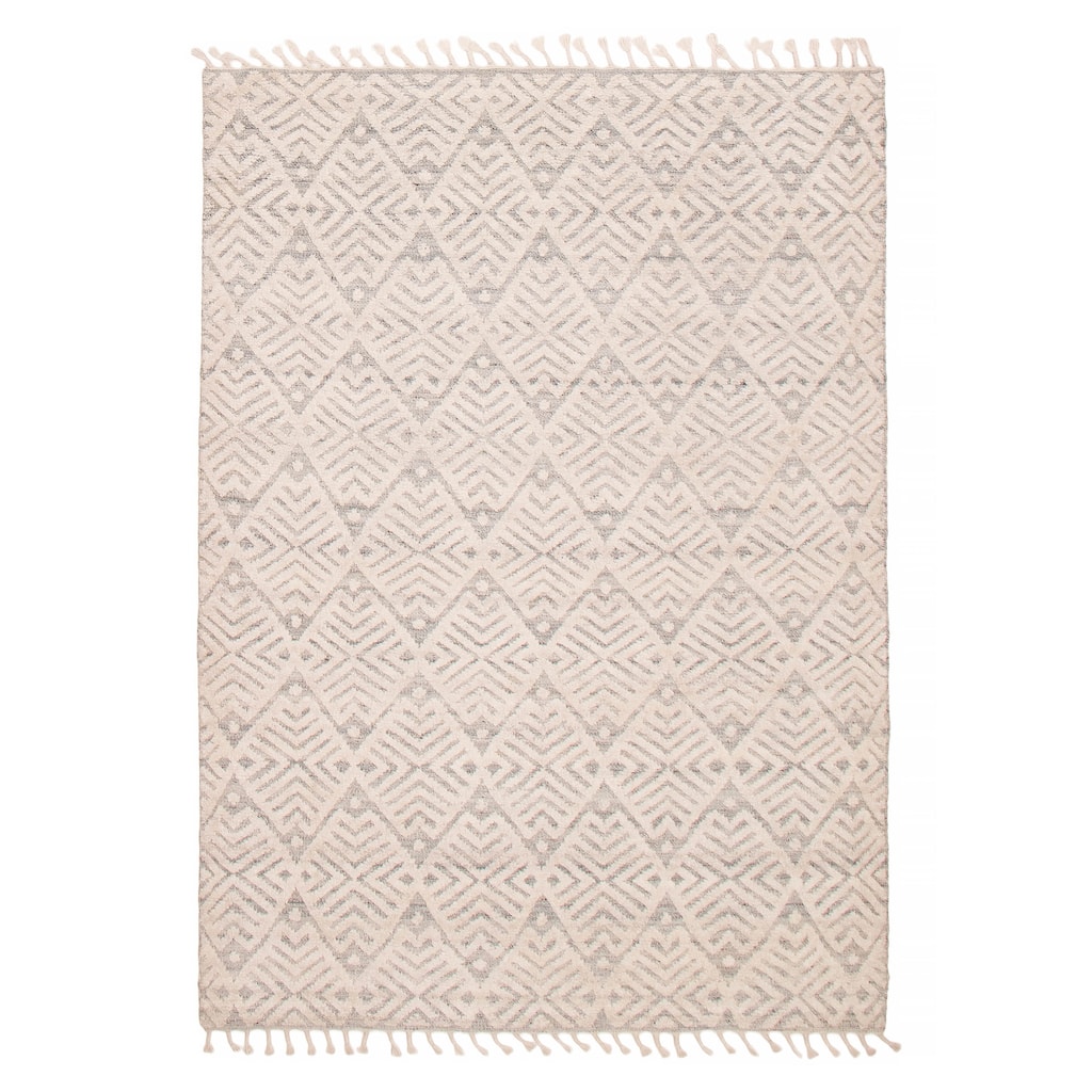 ECARPETGALLERY Hand-knotted Tangier Ivory Wool Rug - 5'3 x 7'10