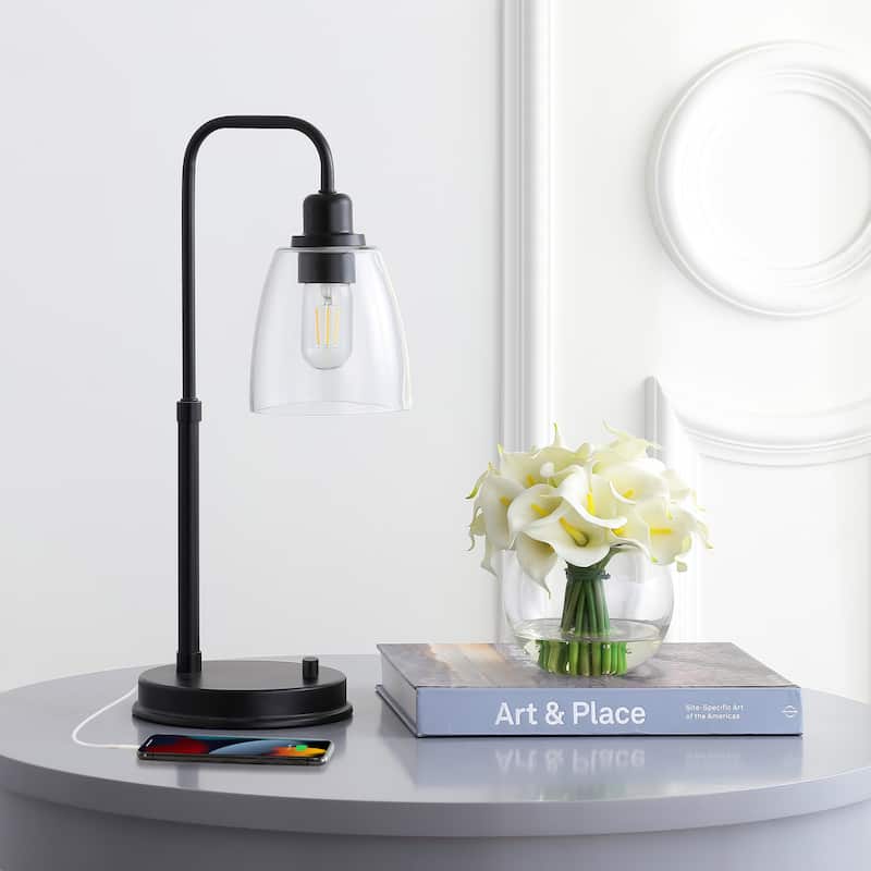 SAFAVIEH Lighting Kashton 20-inch USB Charging LED Task Lamp - 10"W x 8"D x 20"H