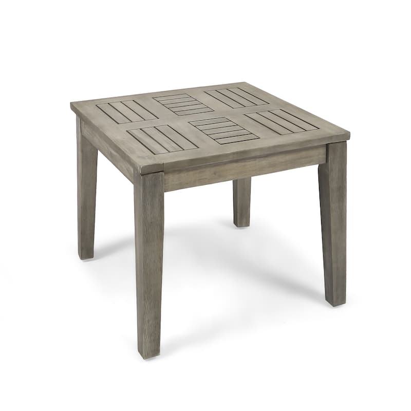 Hampton Acacia Wood Outdoor Side Table by Christopher Knight Home