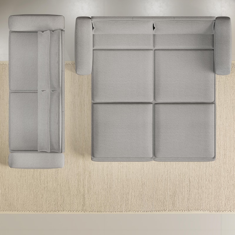 Homy Casa Pull-Out Sofa Bed, 2-in-1 Convertible Sleeper Couch