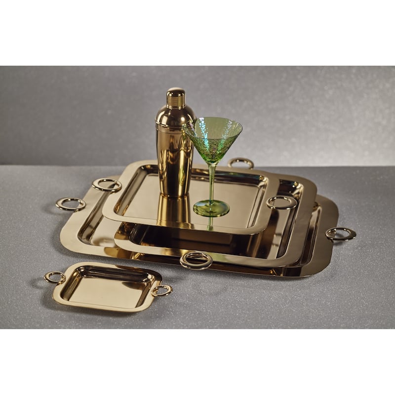 Ollie Gold Polished Brass Serving Tray