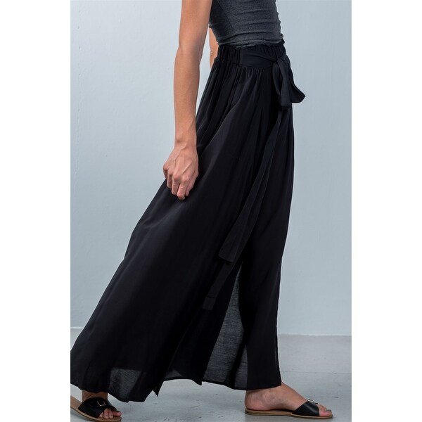 black tie maxi skirt