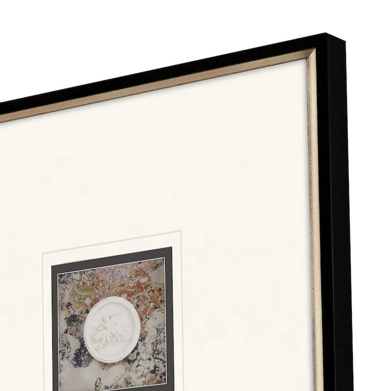 Angelic Intaglio S/2 Mixed Media Framed Art Under Glass - White