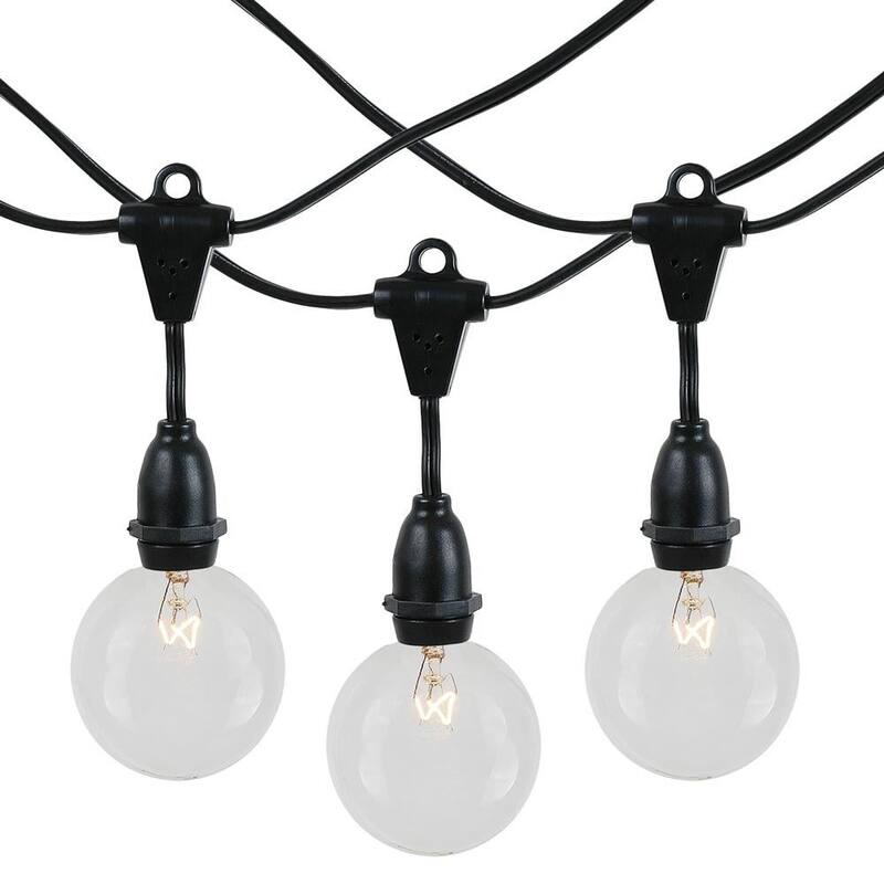 100 Foot G50 Heavy Duty Suspended Outdoor Patio Globe String Lights, 100 Bulbs