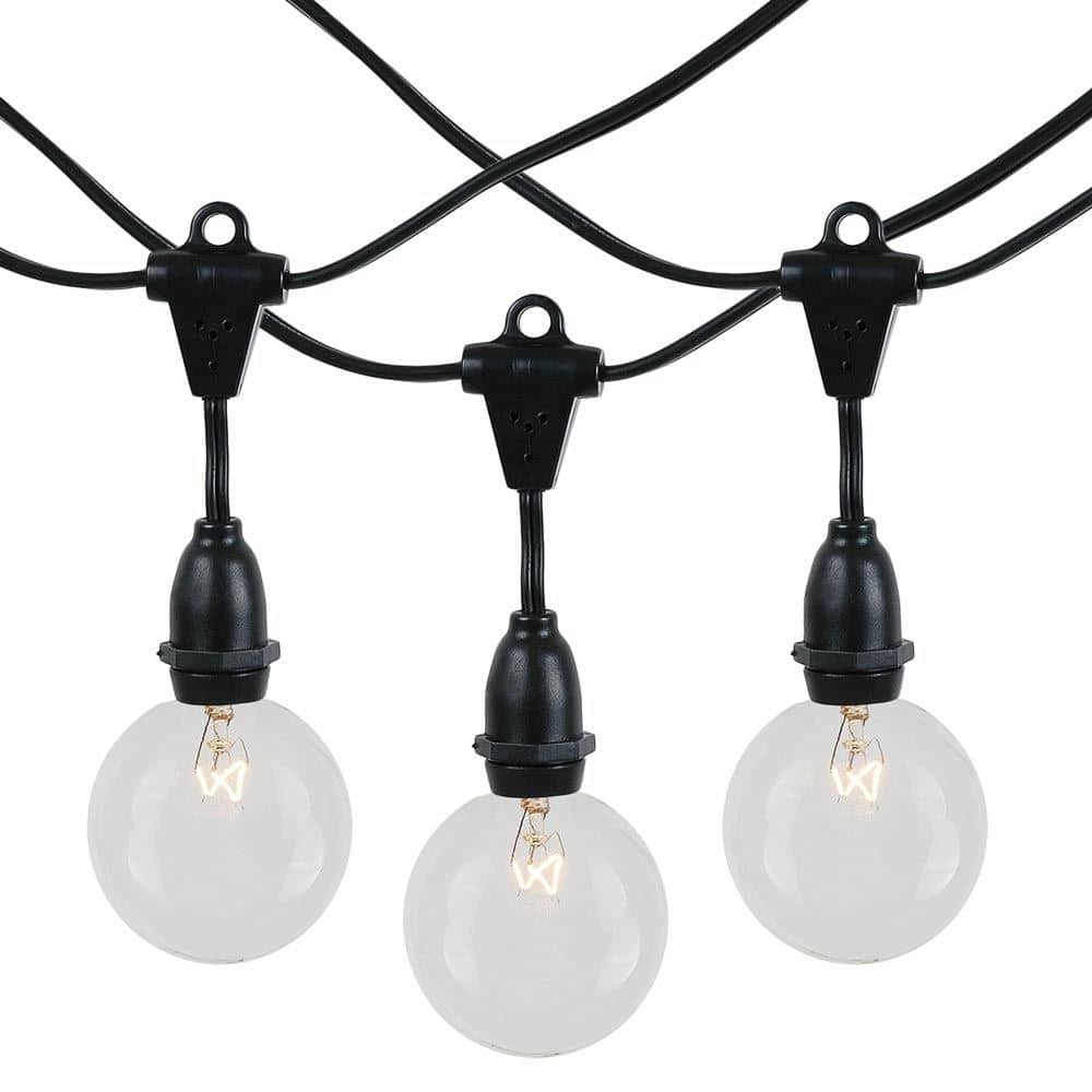 100 Foot G50 Heavy Duty Suspended Outdoor Patio Globe String Lights, 100 Bulbs