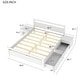 preview thumbnail 4 of 11, Full Size Pine Wooden Platform Kids Bed Frame with 2-Removable Storage Drawers, 2-Bedside Tables & Headboard for Bedroom, White