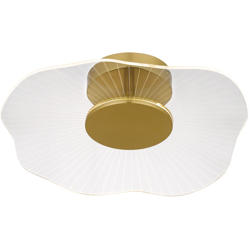 Ibis Integrated LED Brushed Gold Semi-Flush Mount