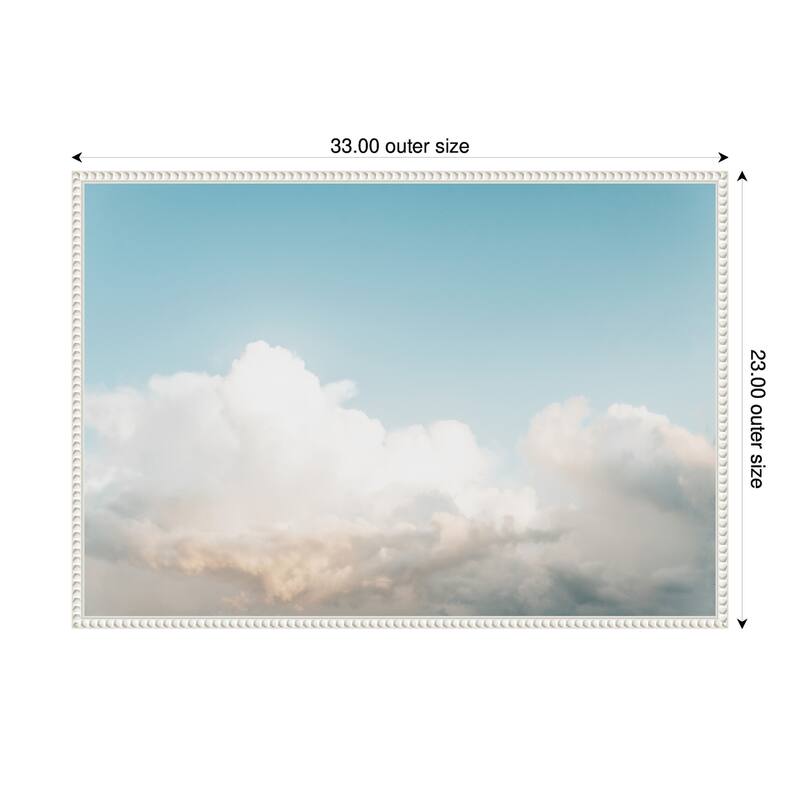 Kate and Laurel Sylvie Clouds Framed Canvas by Alicia Abla