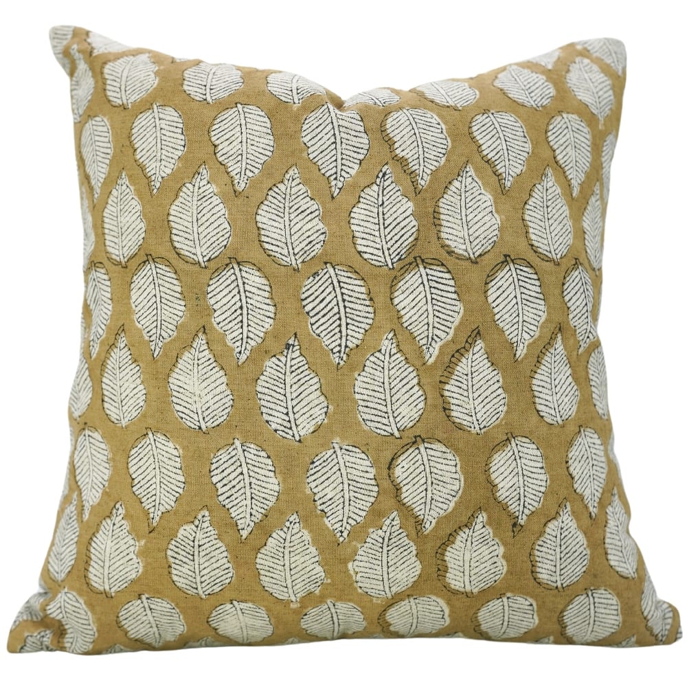 Fabdivine Soft Pillow Cover Shape Floral Block Print for Hotel Couch Spring Guest Room Blue Farmhouse, Mohini